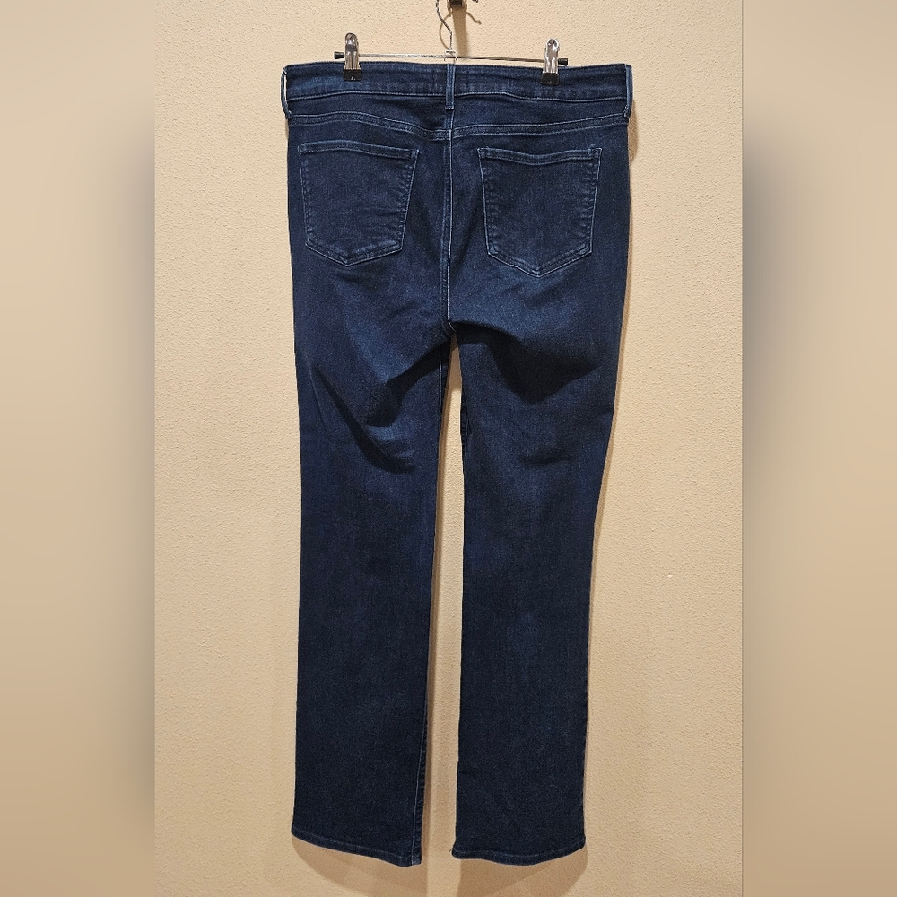 NYDJ Women's Marilyn Dark Wash Blue Straight-Leg Jeans, Size 12 - Picture 2 of 3